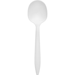 Plastic Soup Spoon 5” - Click Image to Close